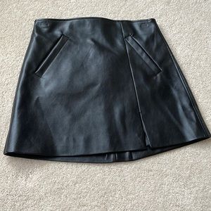 Blanknyc Faux Leather Miniskirt in Black Size 26